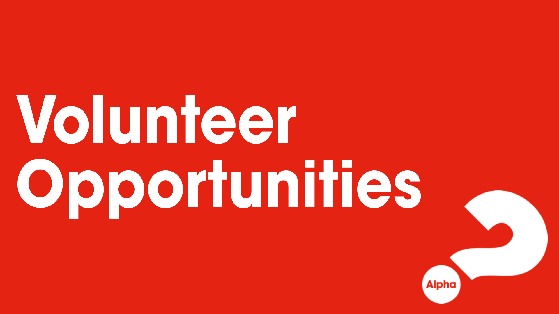 Volunteer Opportunities